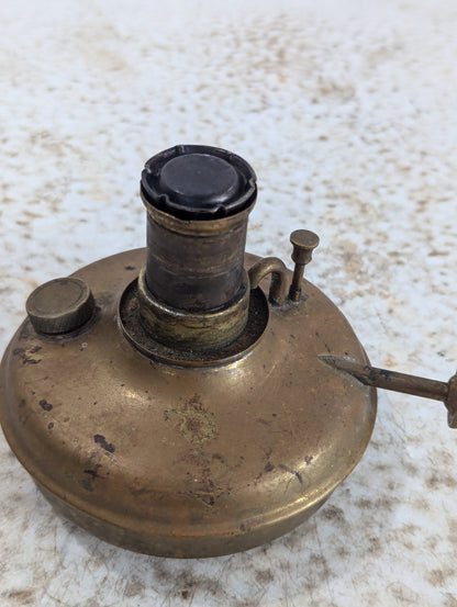 Antique Brass Kerosene Oil Lamp - view 8