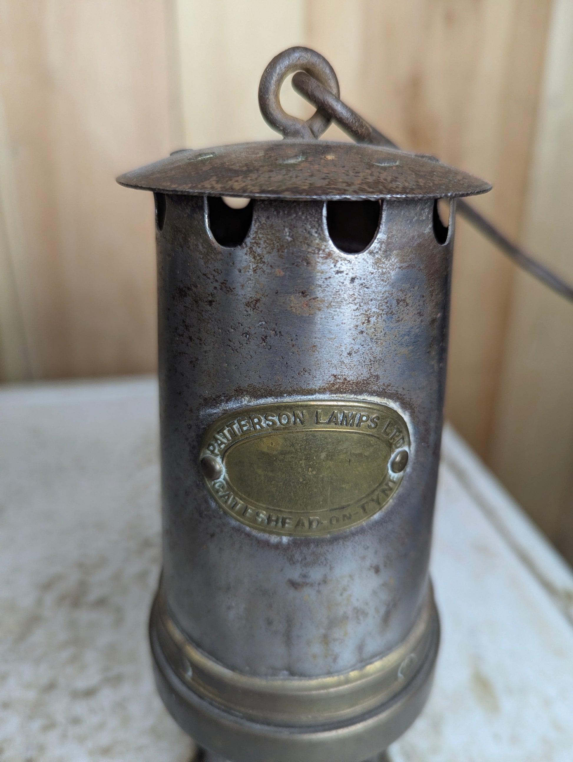 Antique Brass Miner’s Lamp - view 2
