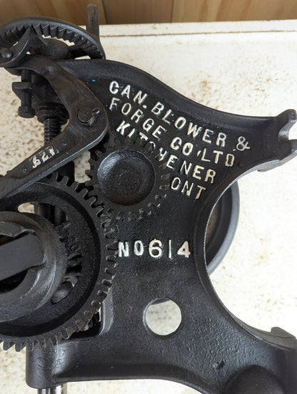 Antique Canadian Blower and Forge Co. #614 Cast Iron Drill Press - view 2