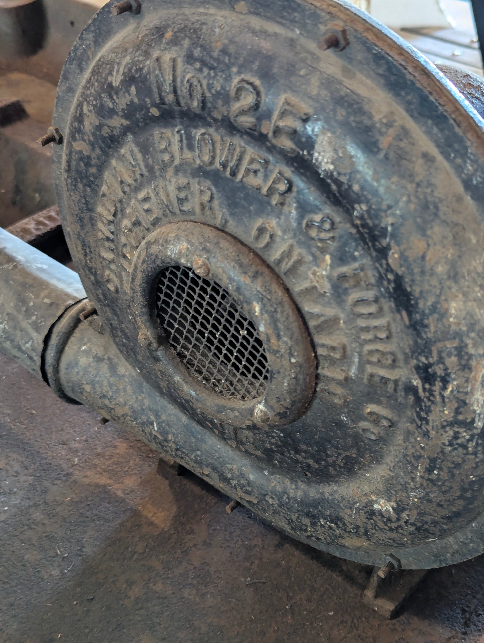 Antique Canadian Blower & Forge Co. Forge Table & No. 2E Electric Blower - view 6