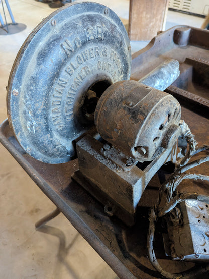 Antique Canadian Blower & Forge Co. Forge Table & No. 2E Electric Blower - view 8