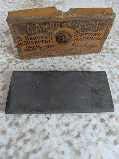 Antique Carborundum No 181 Sharpening Medium Slip Sharpening Stone in Original Box - view 3