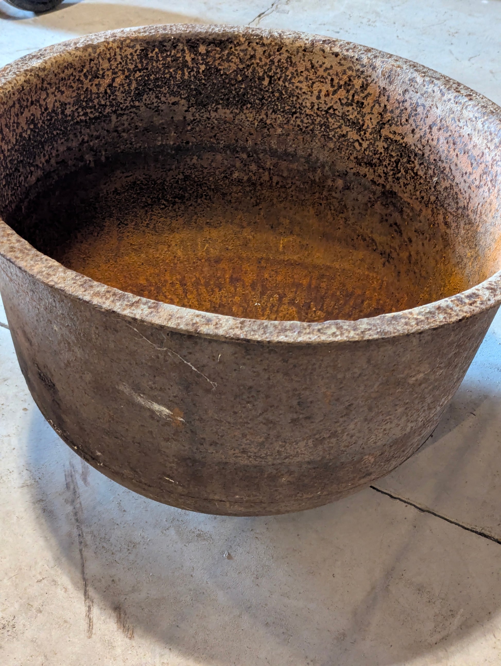 Antique Cast Iron 50 gallon Scalding Pot Butcher Kettle - view 3