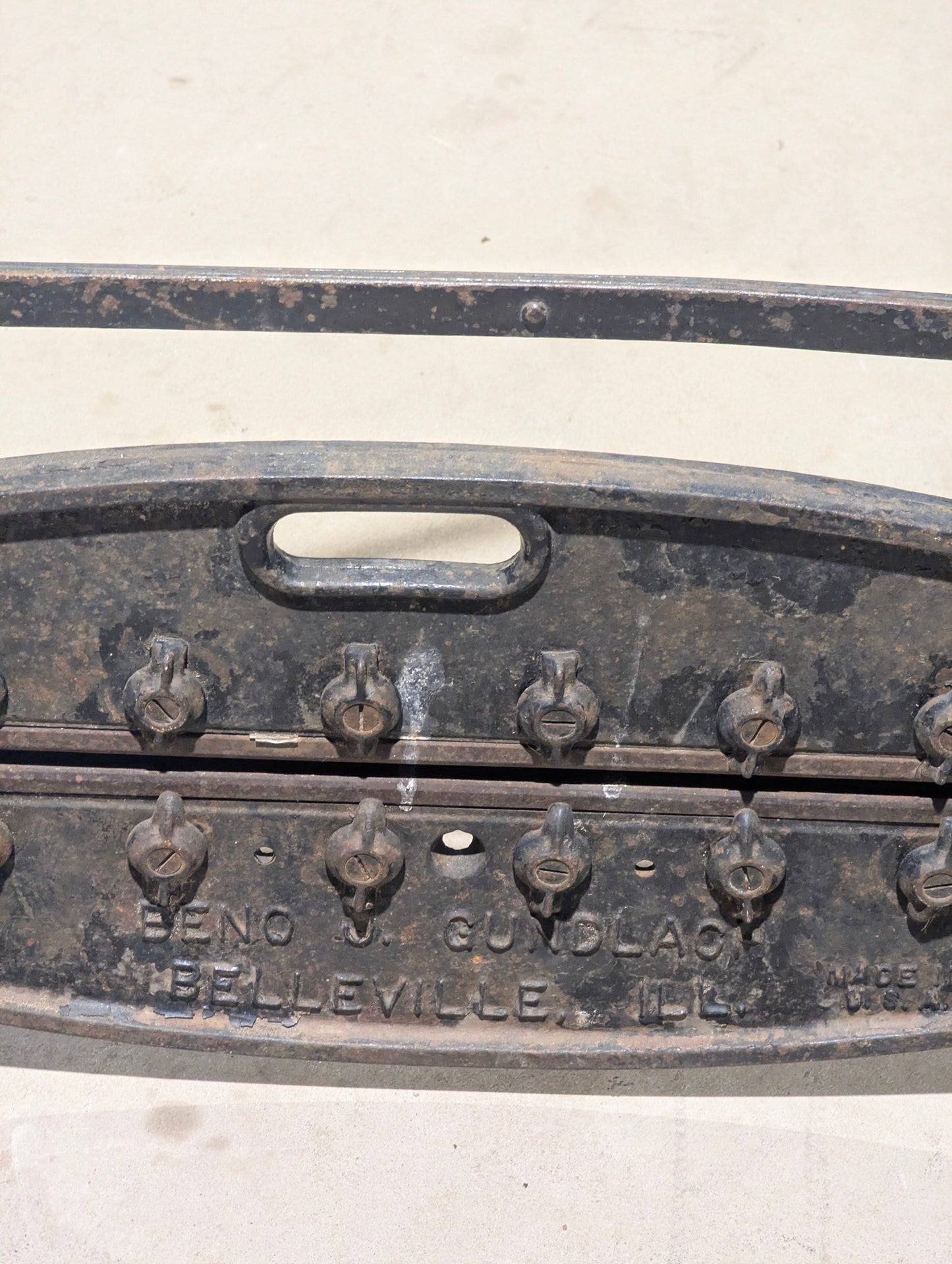 Antique Cast Iron Asbestos Shingle Cutter - view 2