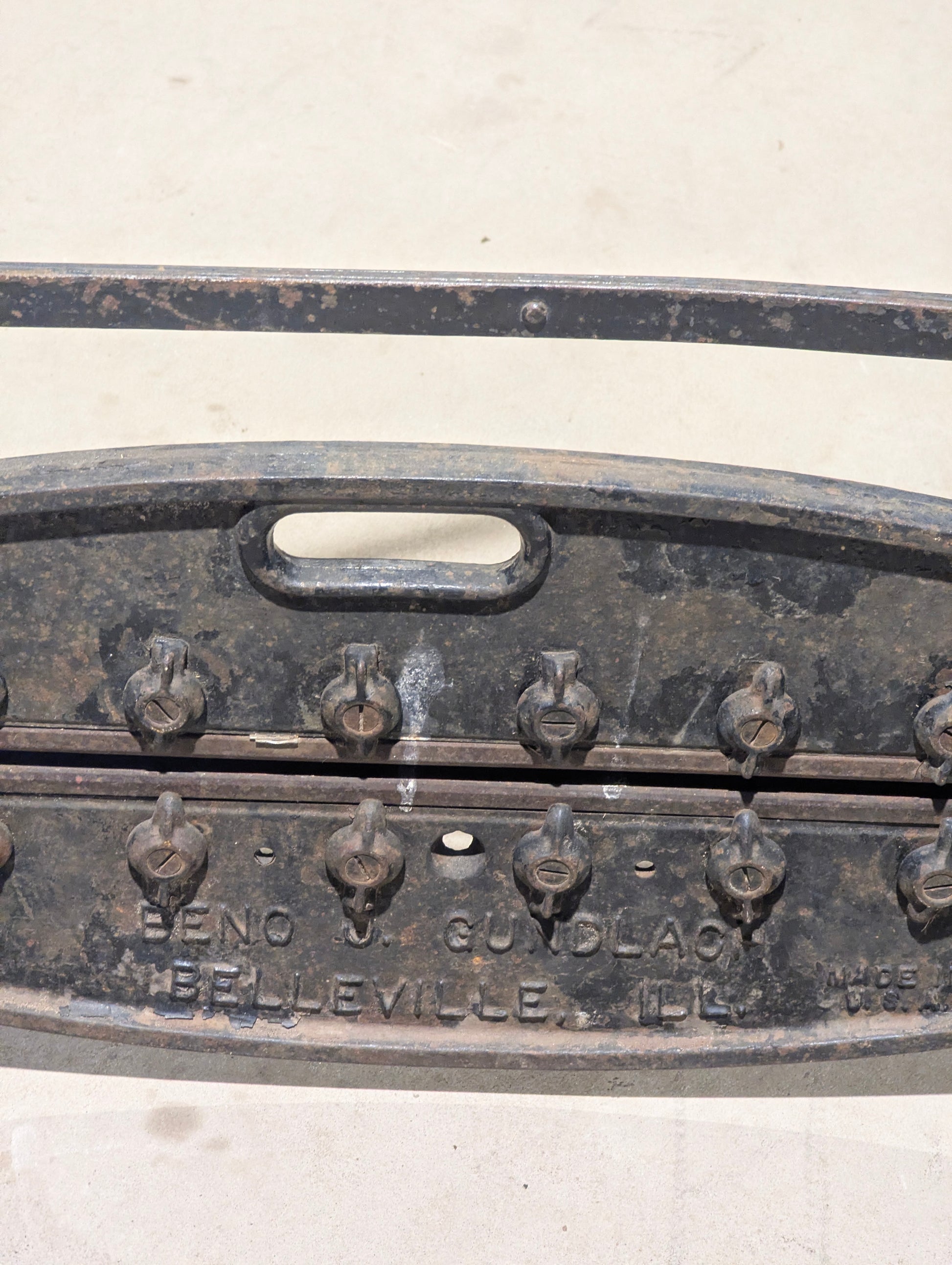 Antique Cast Iron Asbestos Shingle Cutter - view 2