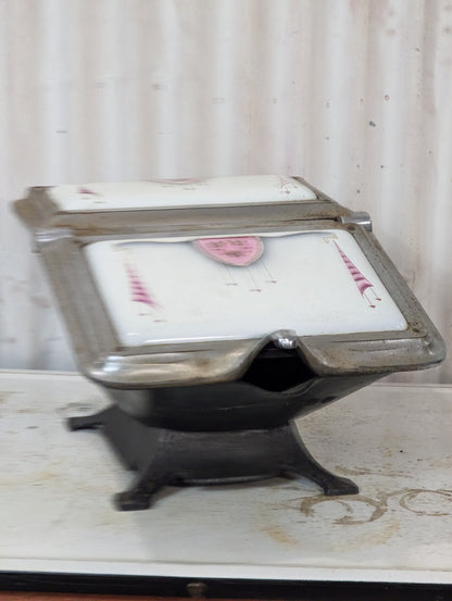 Antique Cast Iron Coal Scuttle Bin