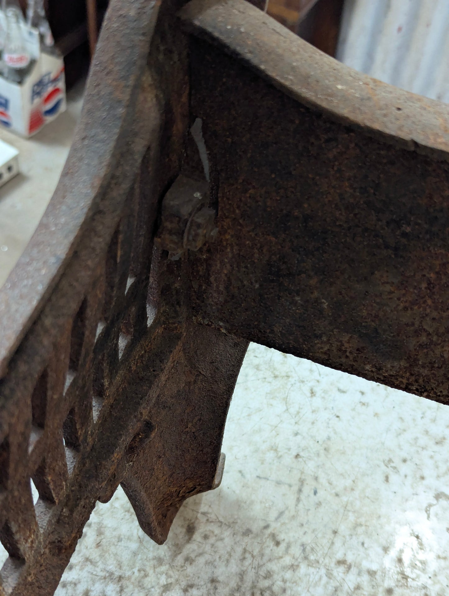Antique Cast Iron Fire Basket - view 6