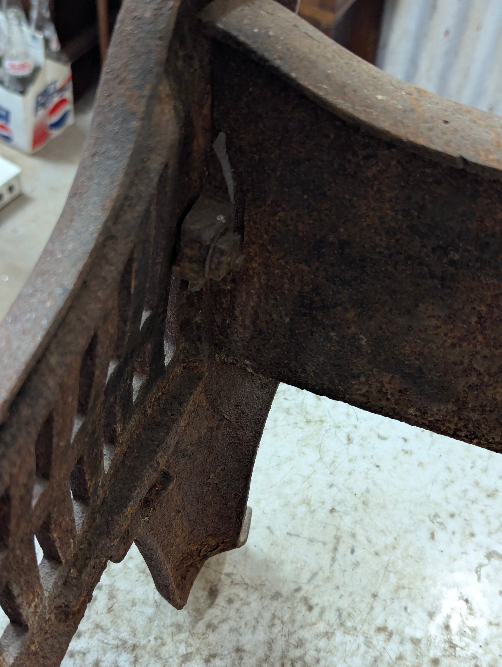 Antique Cast Iron Fire Basket - view 6