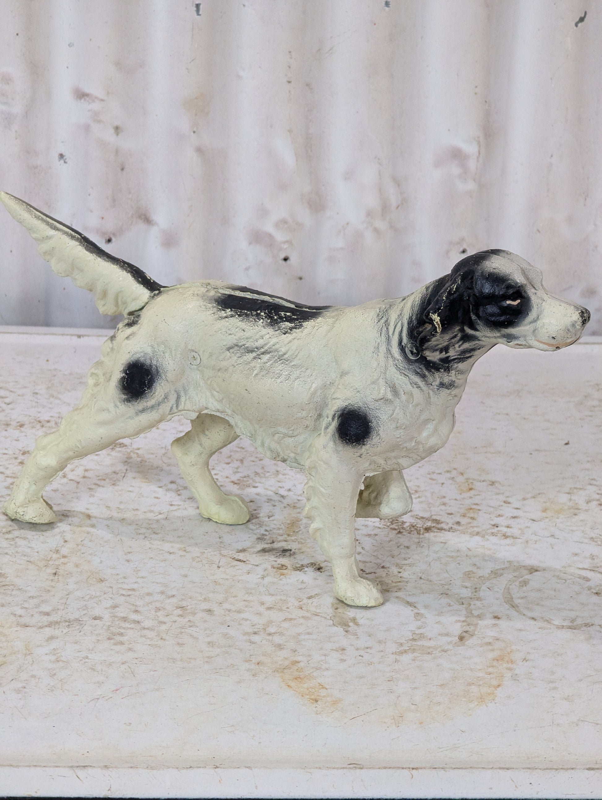 Antique Cast Iron Pointer Setter Statue
