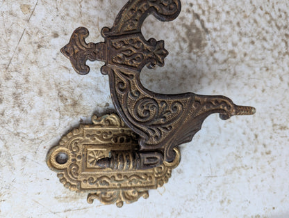Antique Cast Iron Wall Sconce Oil Lamp Bracket, Patented 1874 - view 2
