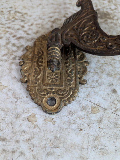 Antique Cast Iron Wall Sconce Oil Lamp Bracket, Patented 1874 - view 4