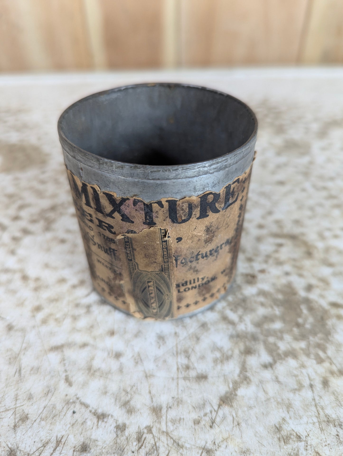Antique Craven Mixture Tobacco Tin Can (no lid) - view 2
