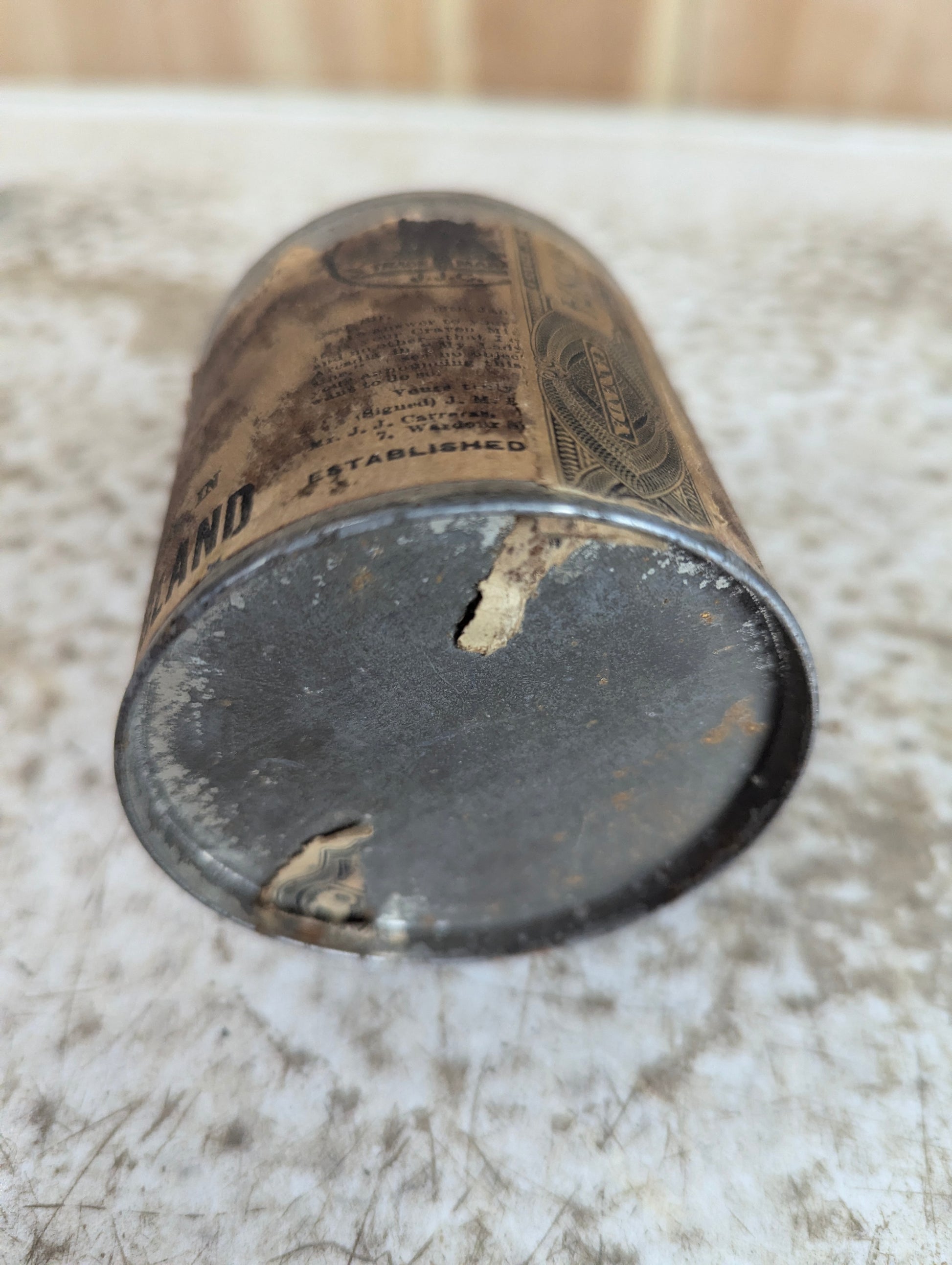 Antique Craven Mixture Tobacco Tin Can (no lid) - view 4