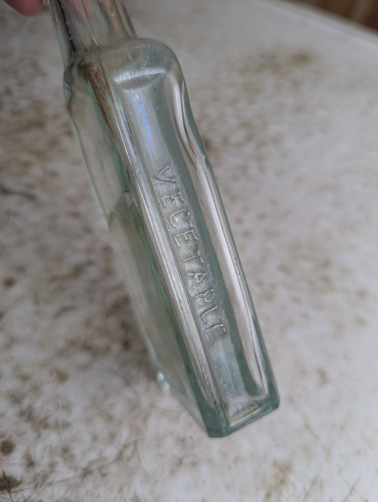 Antique Davis Vegetable Pain Killer Aqua Glass Patent Medicine Bottle - view 3