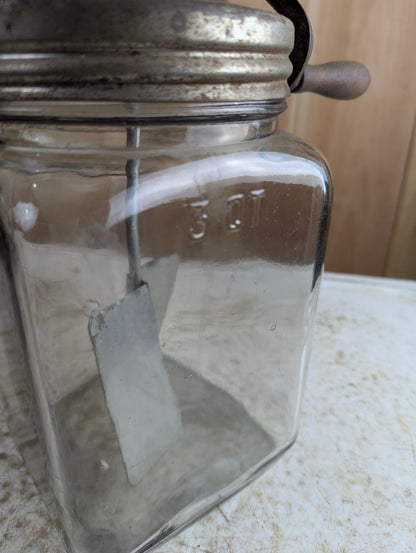 Antique Dazey 3 Quart Glass Butter Churn - view 2