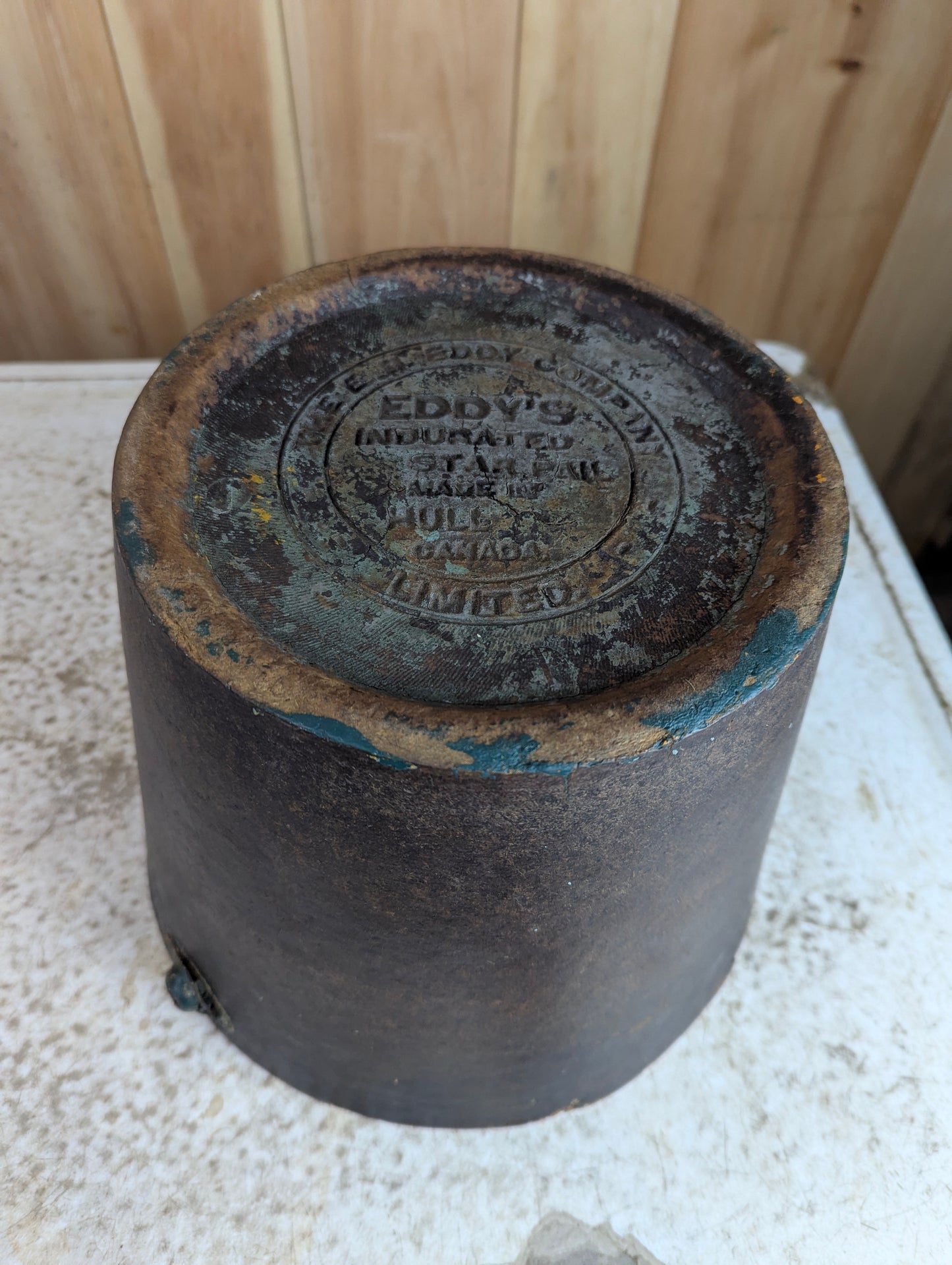 Antique Eddy's Indurated Fibre Star Pail - view 3