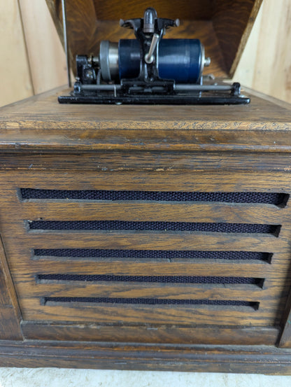 Antique Edison Amerbola Cylinder Phonograph with over 90 Cylinder Records - view 4