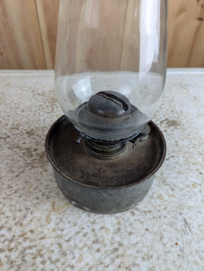 Antique Edward Miller & Co. Oil Lamp with Lantern Shade - view 2