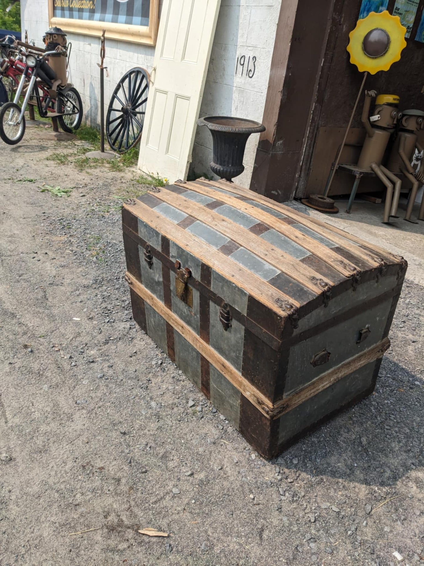 Antique Farmhouse Style Trunk - view 2