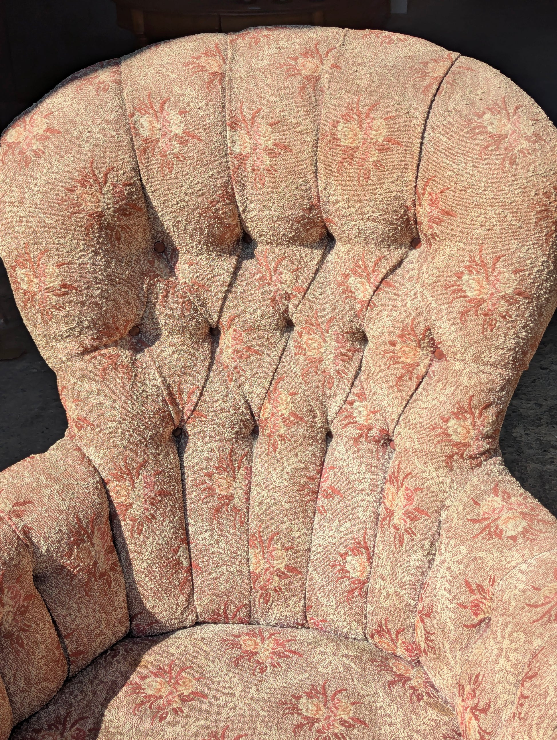 Antique Flowered Chair - view 2