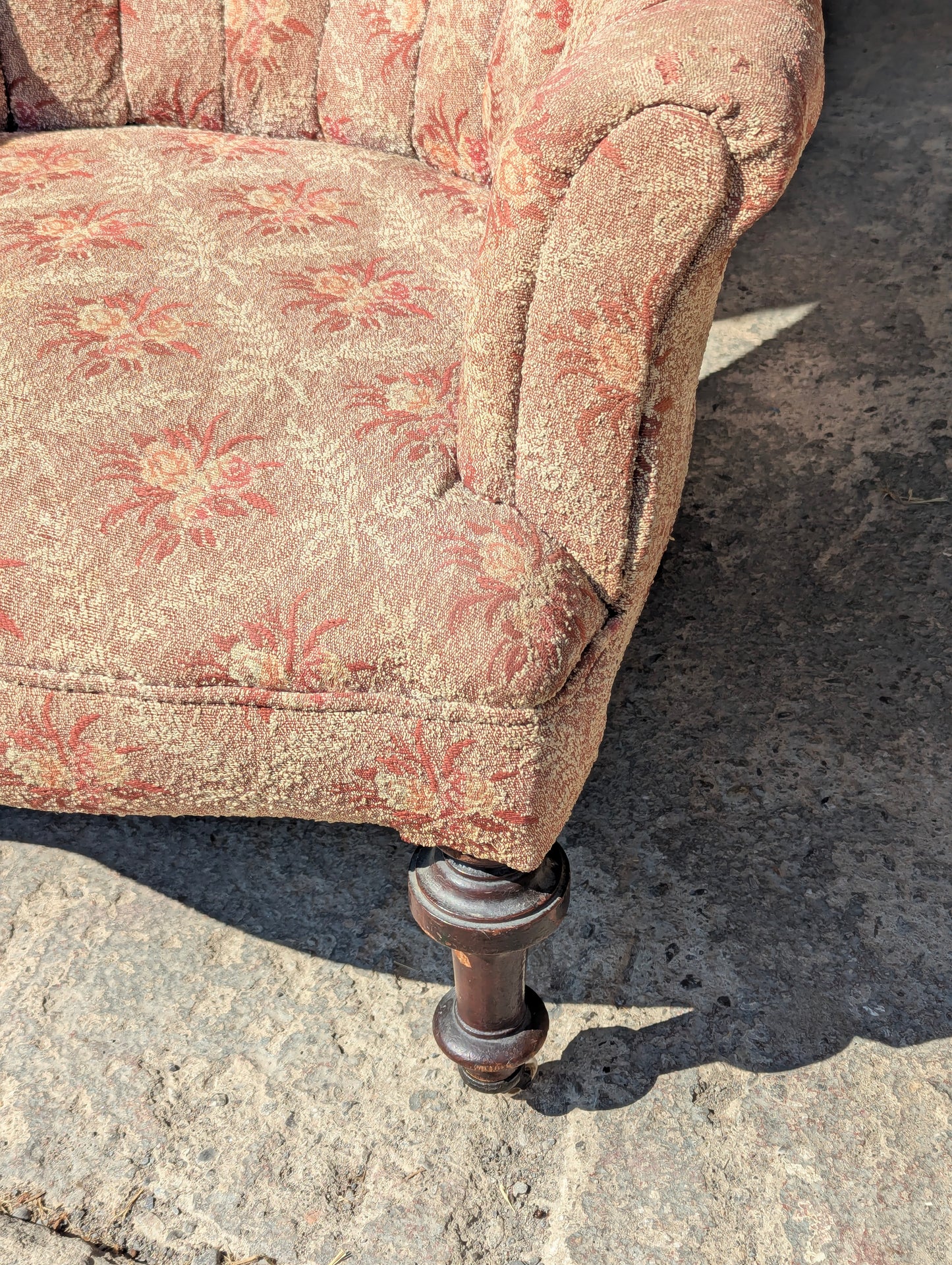Antique Flowered Chair - view 4