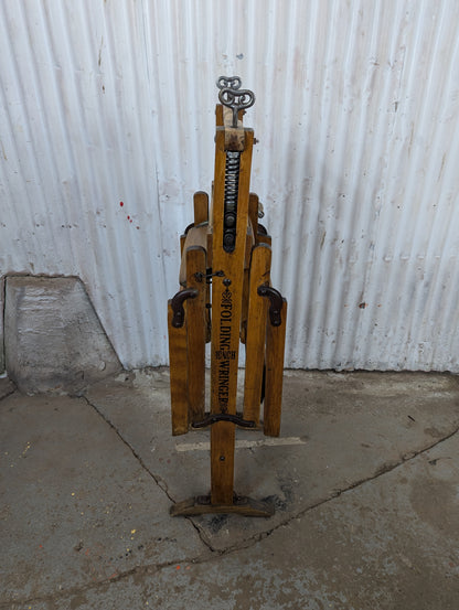 Antique Folding Washtub Bench with Wringer - view 2