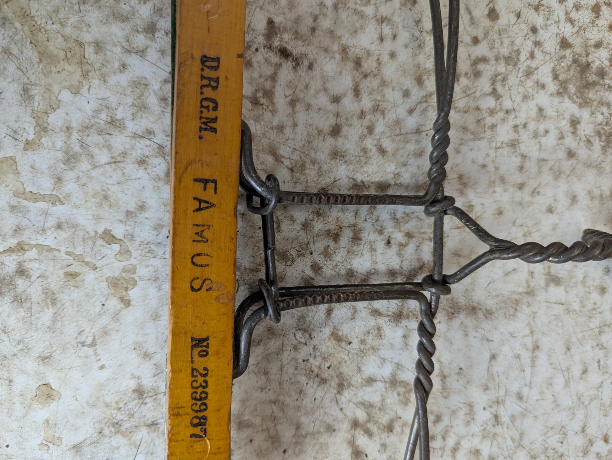 Antique German Wire Coat Hanger - view 2