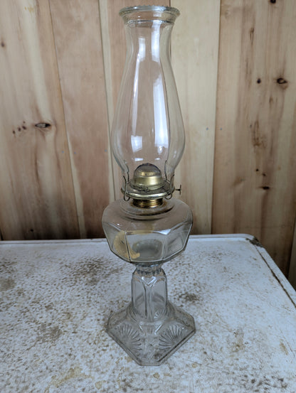 Antique Glass Oil Lamp - view 3