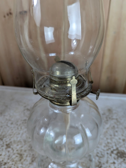 Antique Glass Oil Lamp - view 5