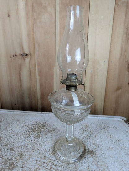 Antique Glass Oil Lamp - view 6