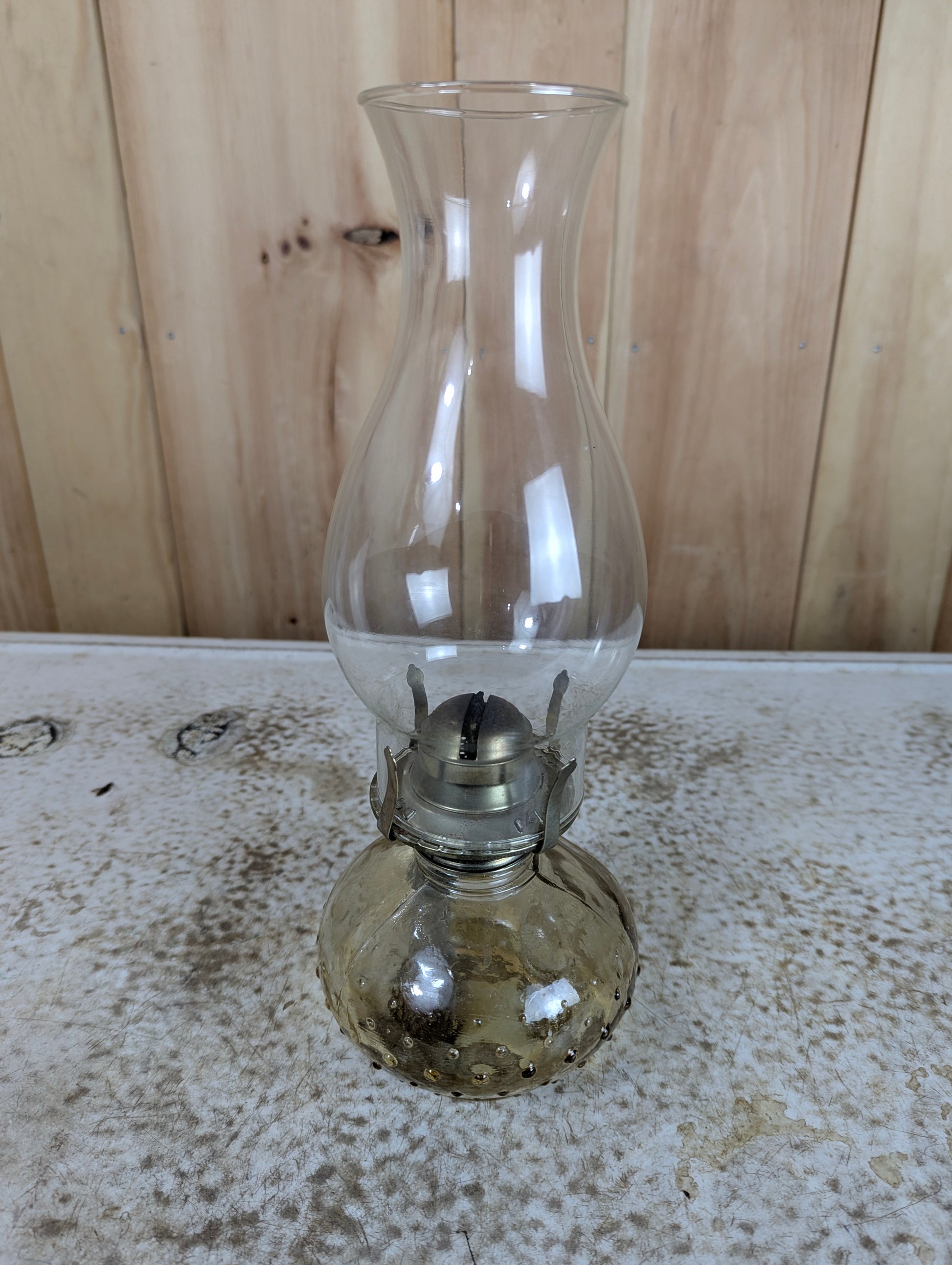Antique Glass Oil Lamp - view 8