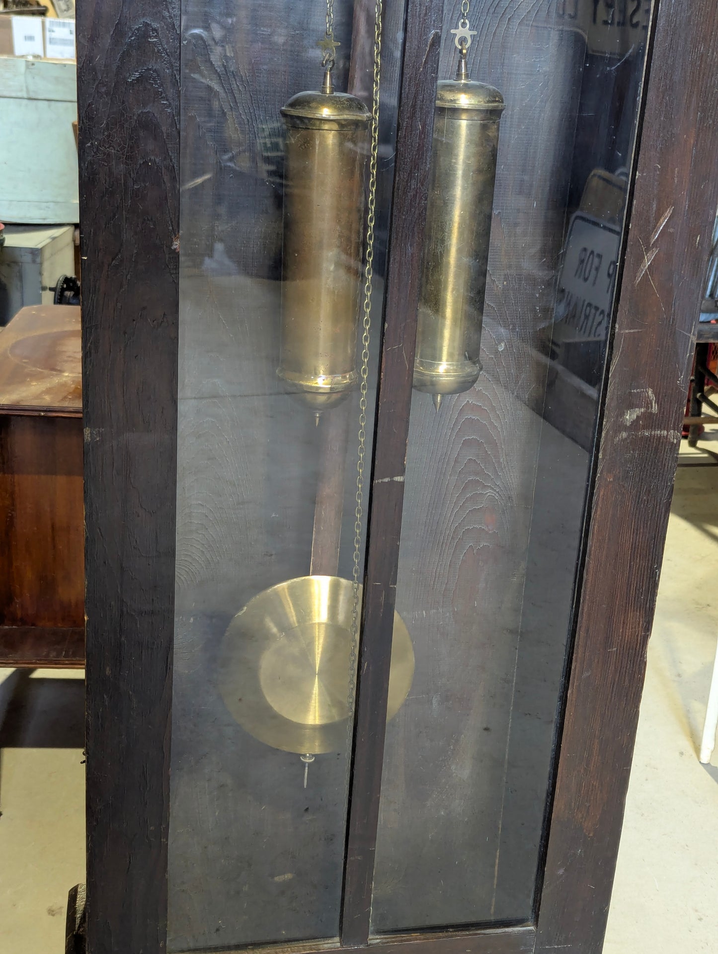 Antique Gustav Becker German Mission Oak Grandfather Clock - view 2