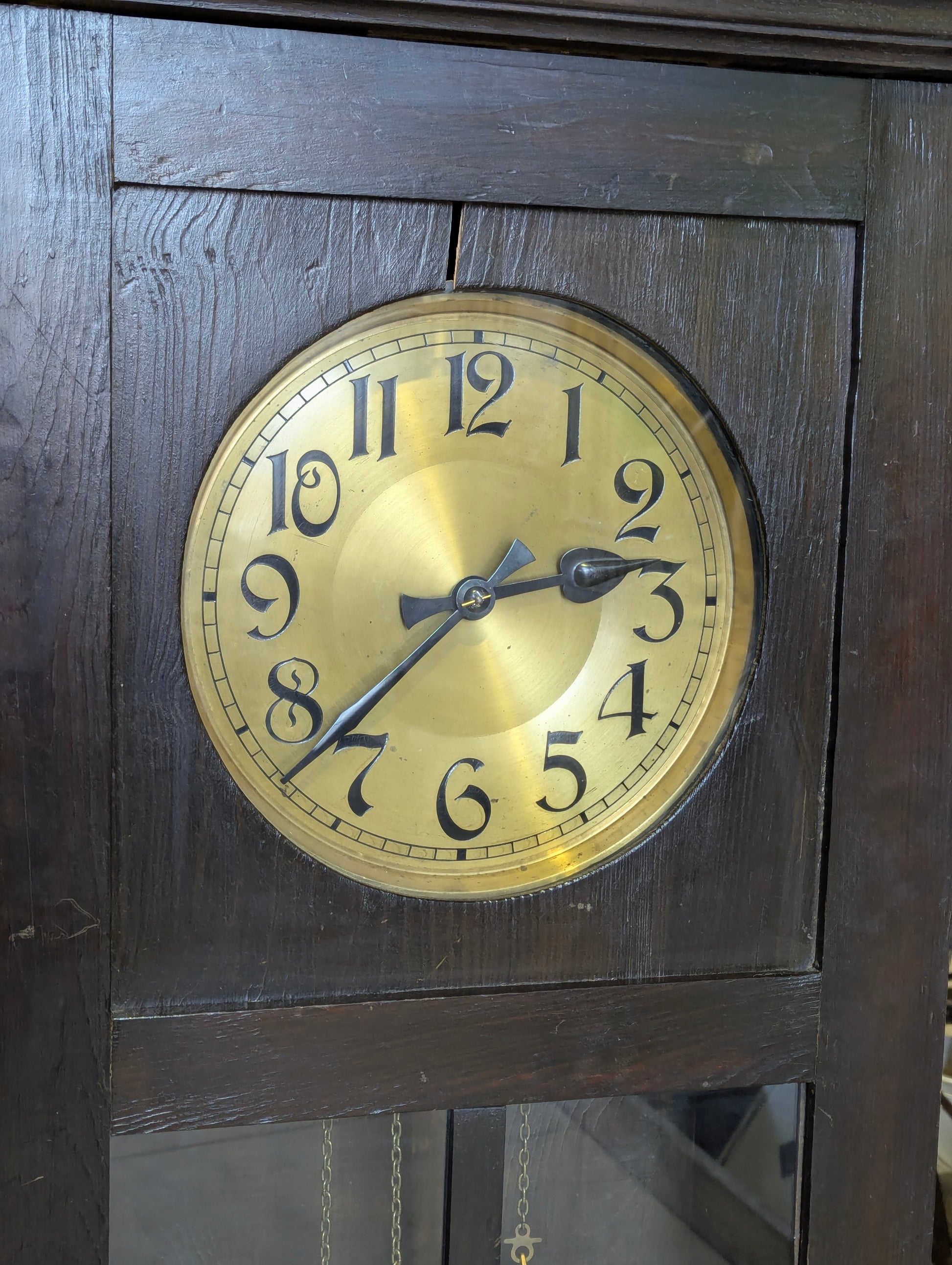 Antique Gustav Becker German Mission Oak Grandfather Clock - view 3