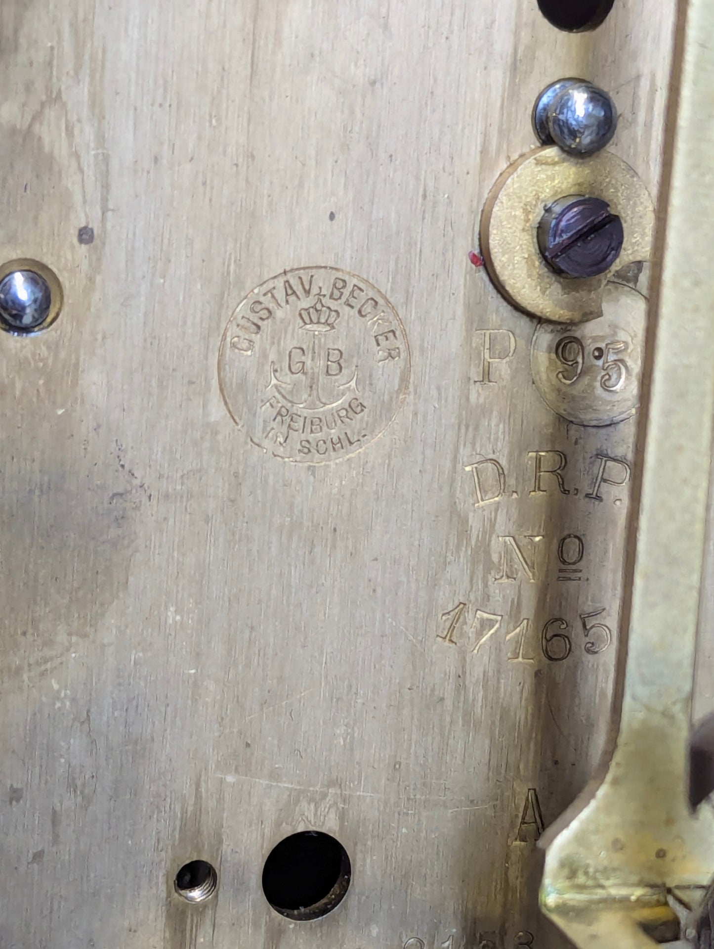 Antique Gustav Becker German Mission Oak Grandfather Clock - view 9
