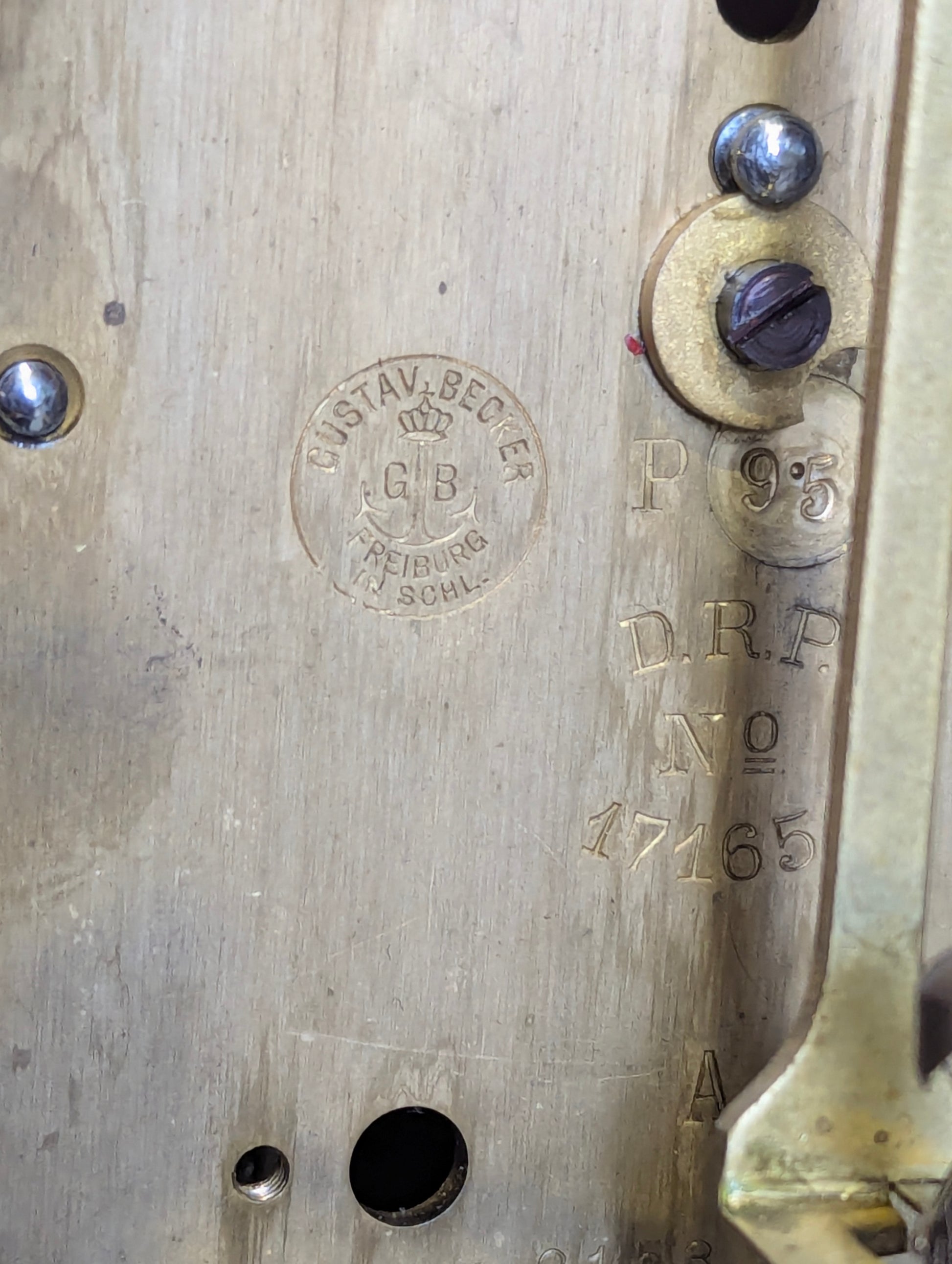 Antique Gustav Becker German Mission Oak Grandfather Clock - view 9