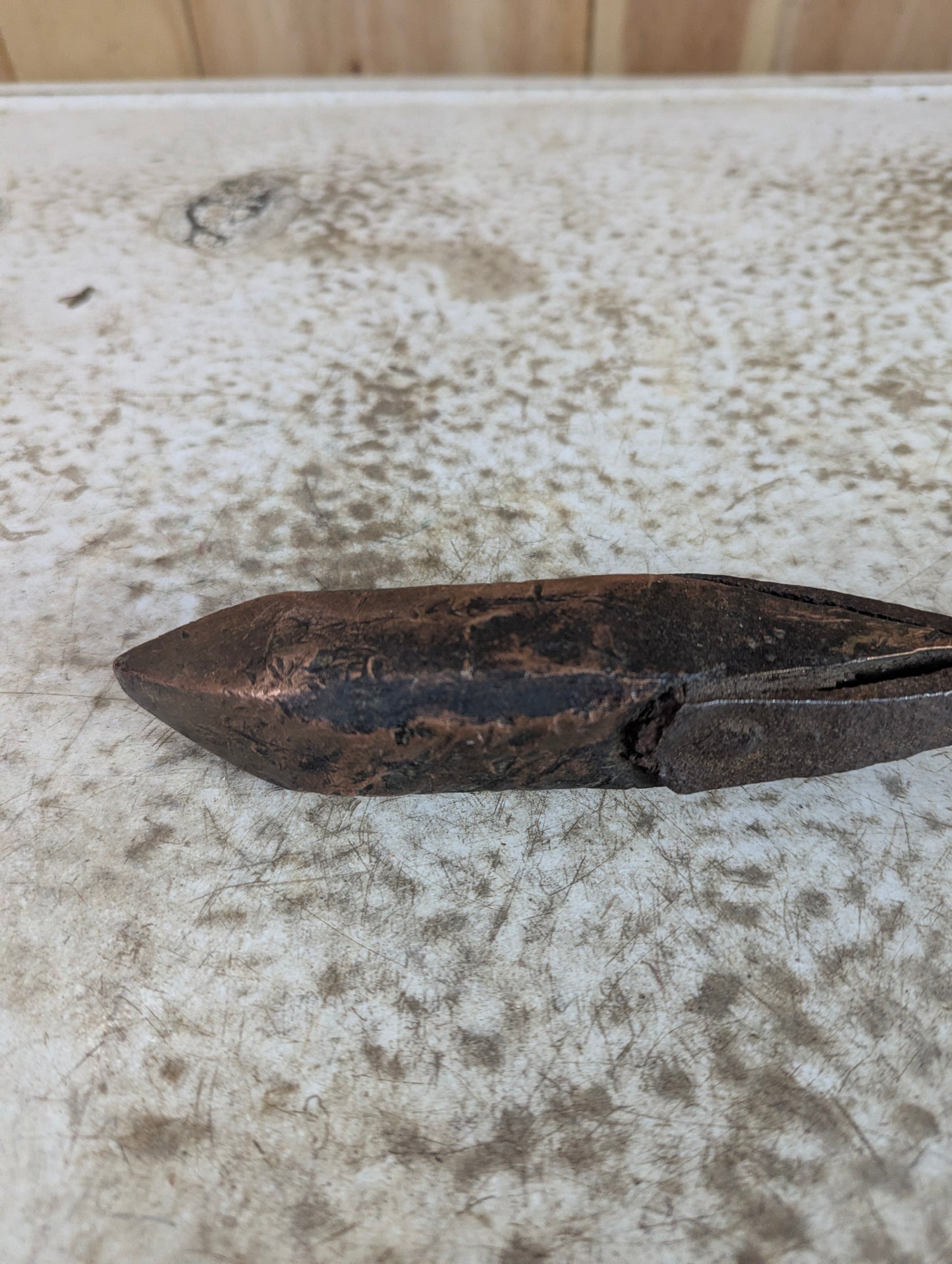 Antique Hand-wrought Copper Soldering Iron - view 2