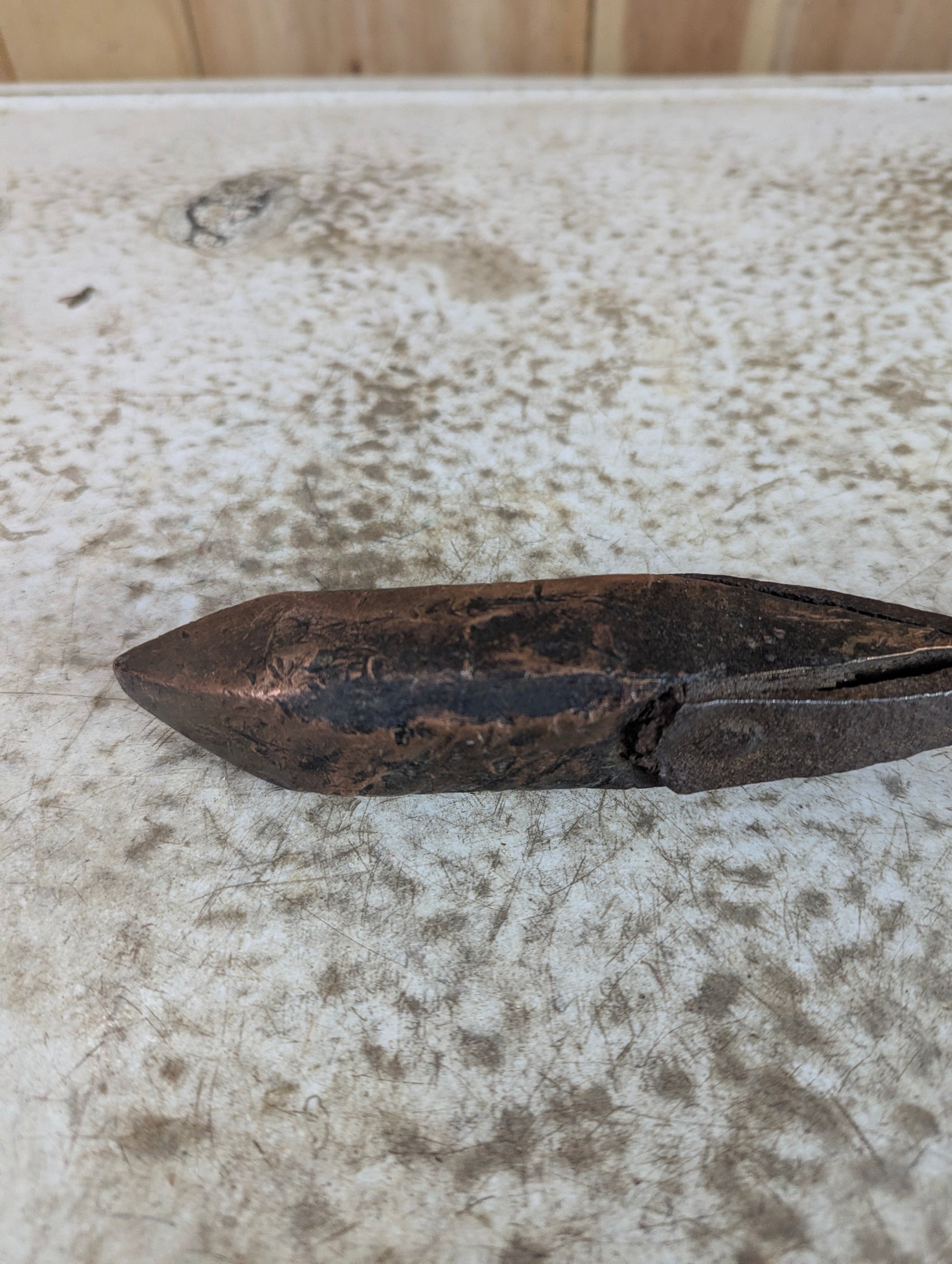 Antique Hand-wrought Copper Soldering Iron - view 2