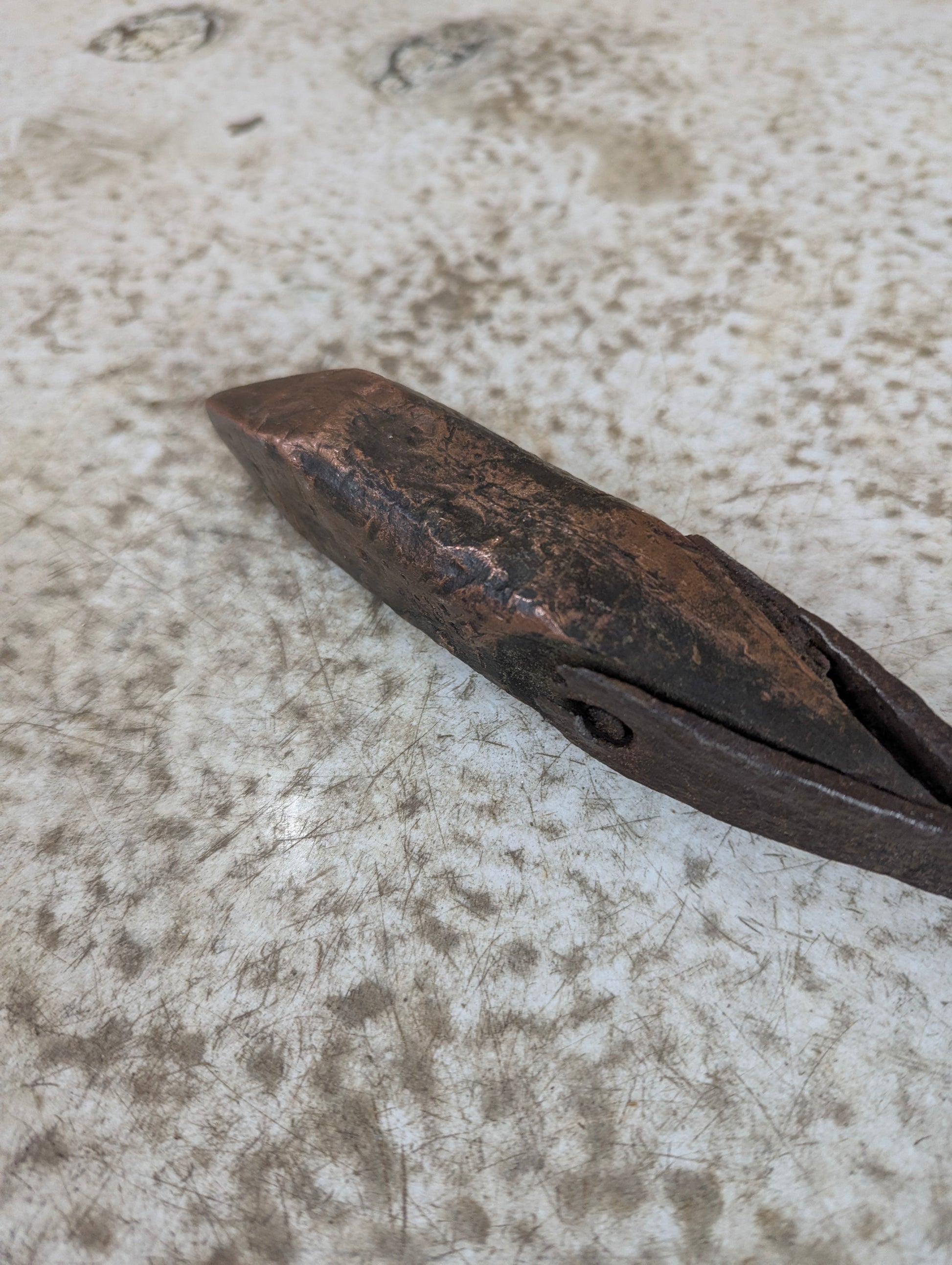 Antique Hand-wrought Copper Soldering Iron - view 4