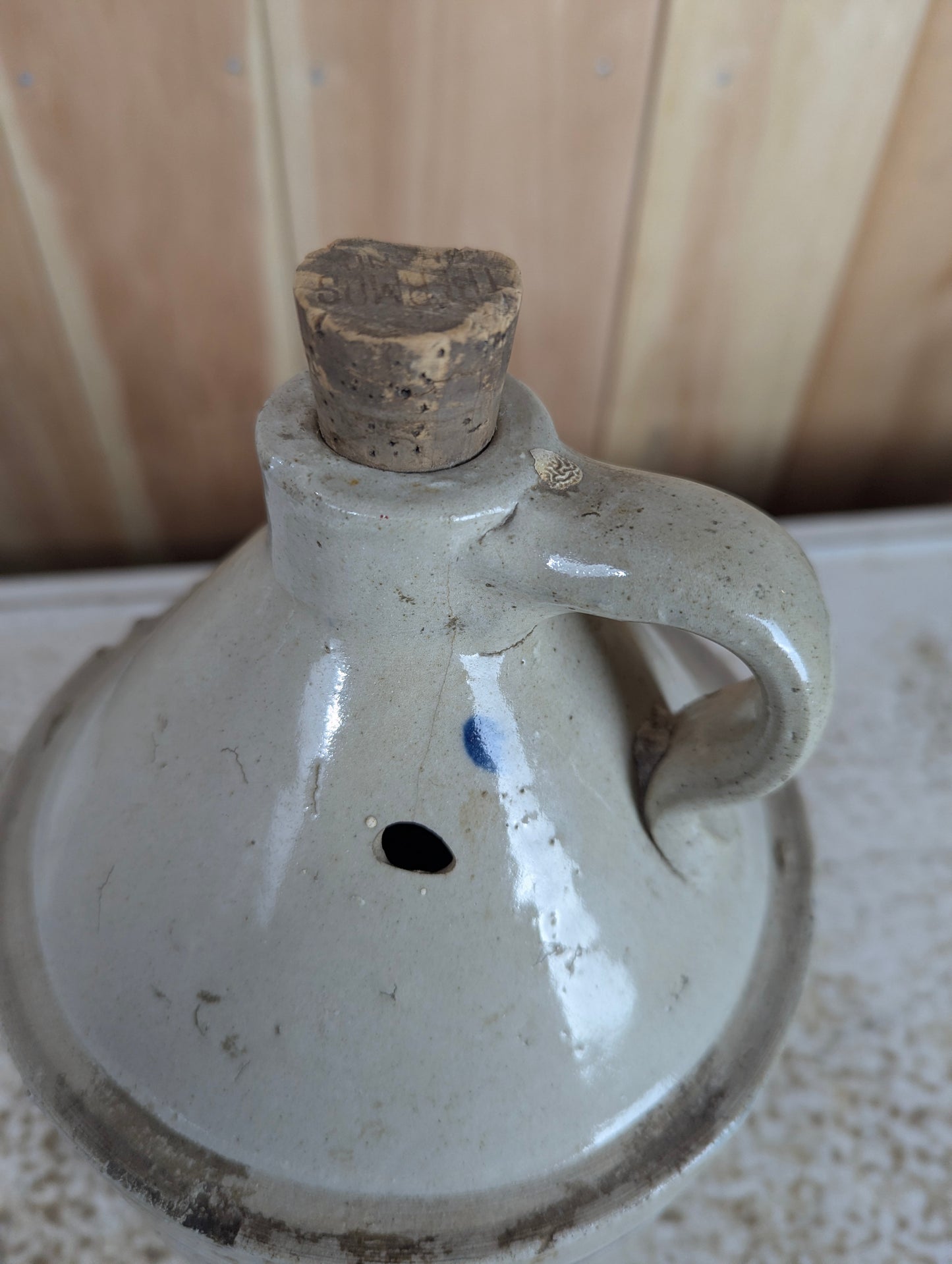 Antique Henry K. Wompole Stoneware Chemist Jug - view 3
