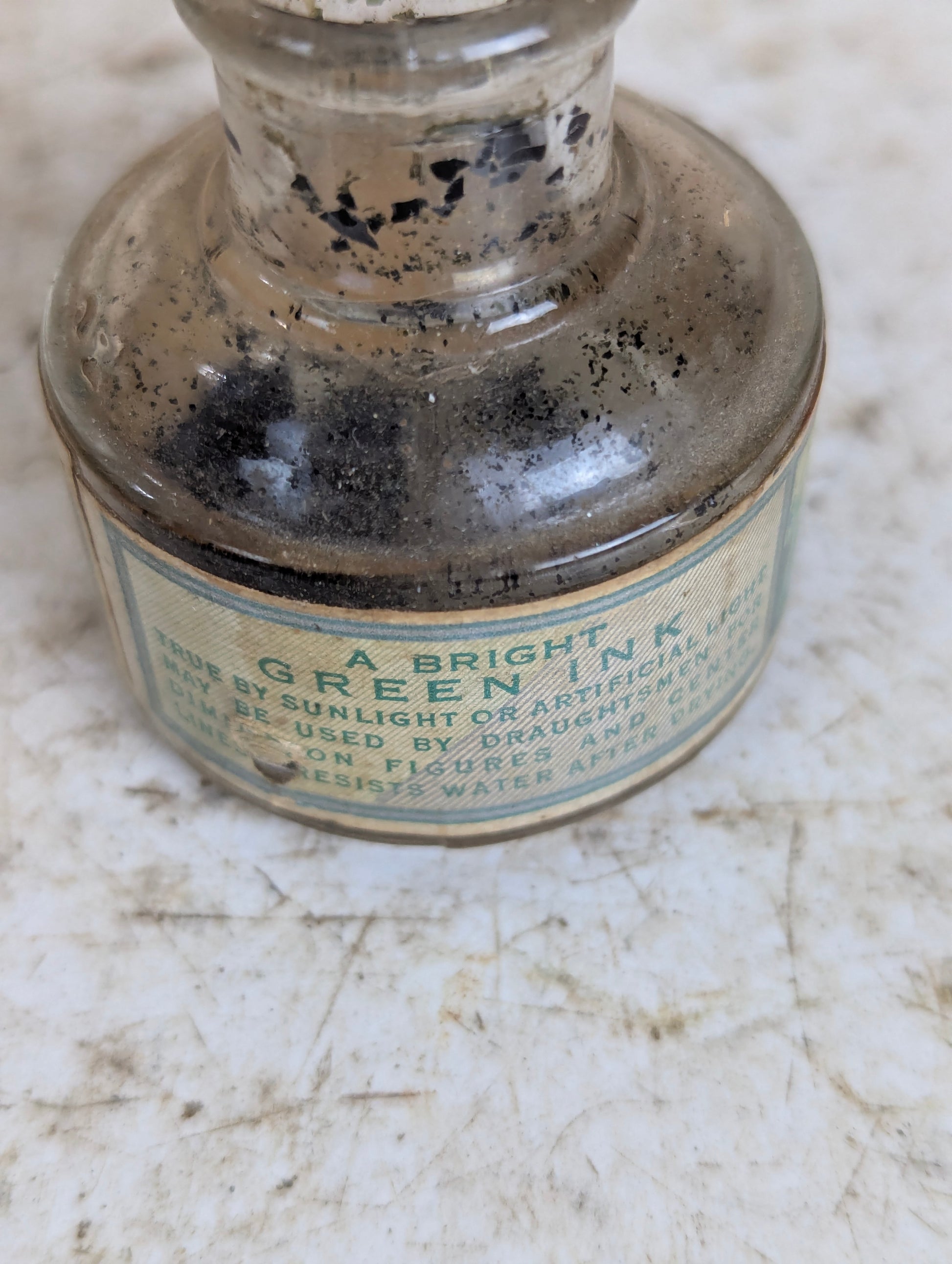 Antique Higgins Waterproof Ink Glass Bottles - view 5