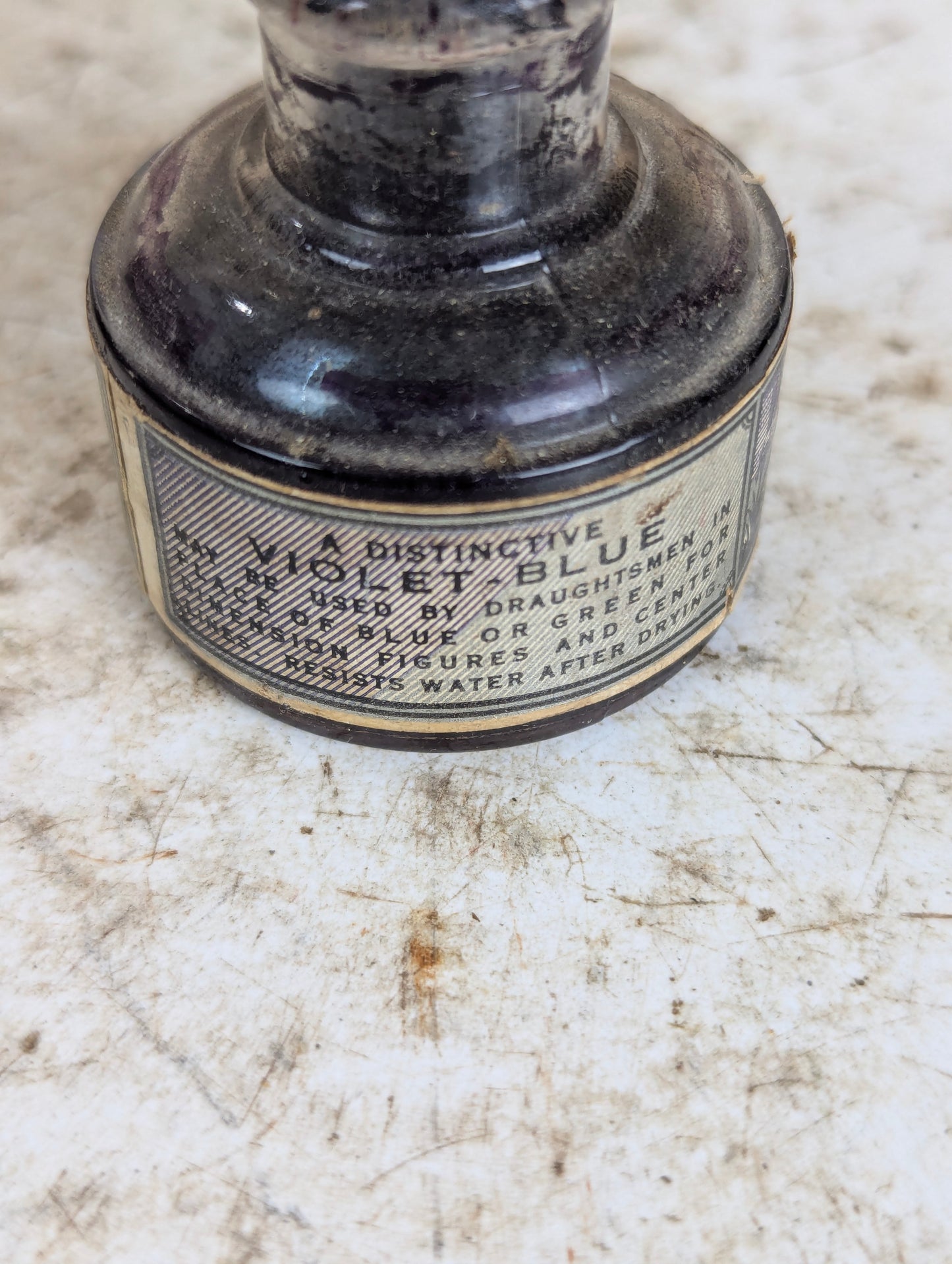 Antique Higgins Waterproof Ink Glass Bottles - view 6