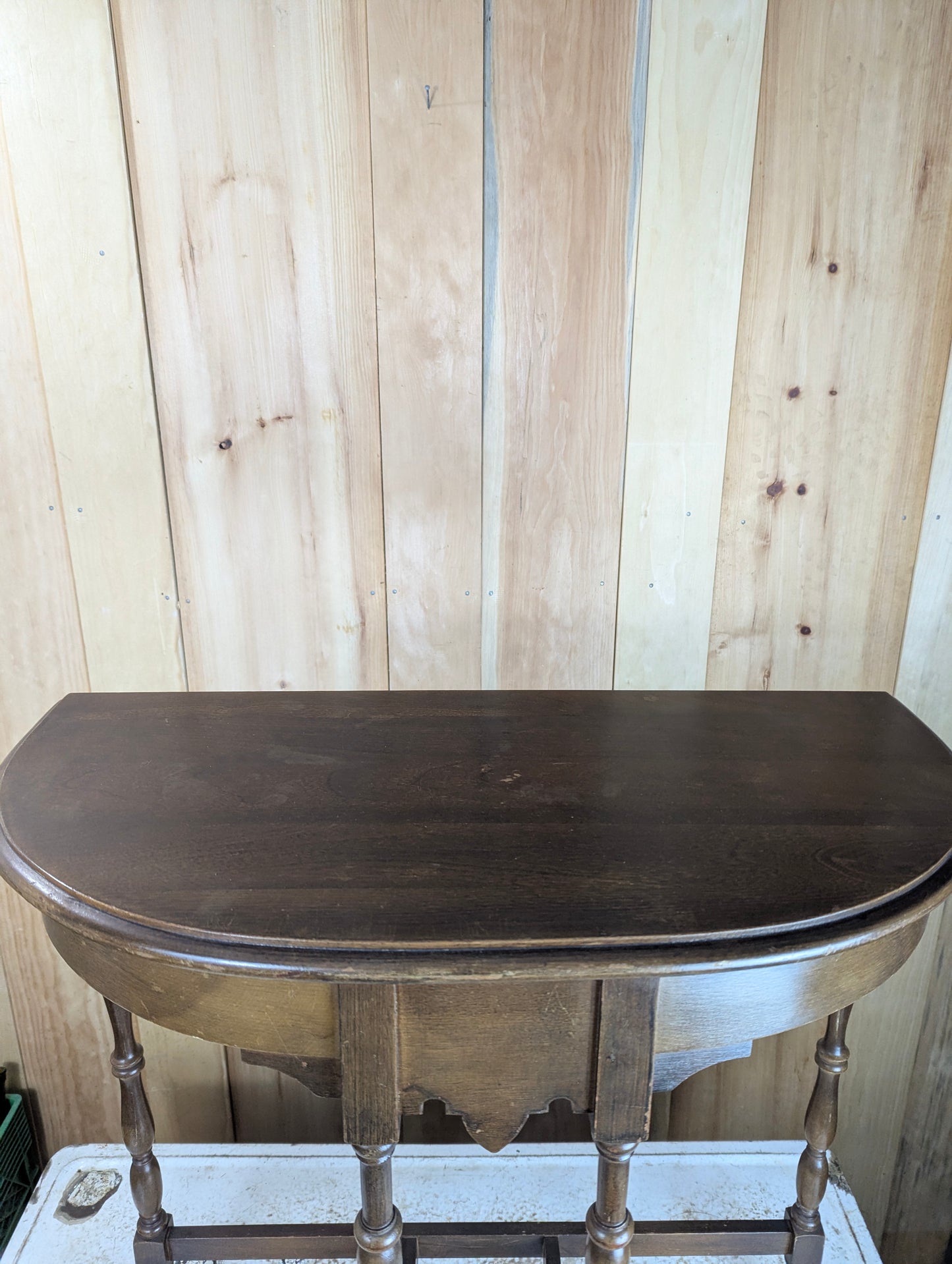 Antique Hilton Half Moon Side Table - view 4