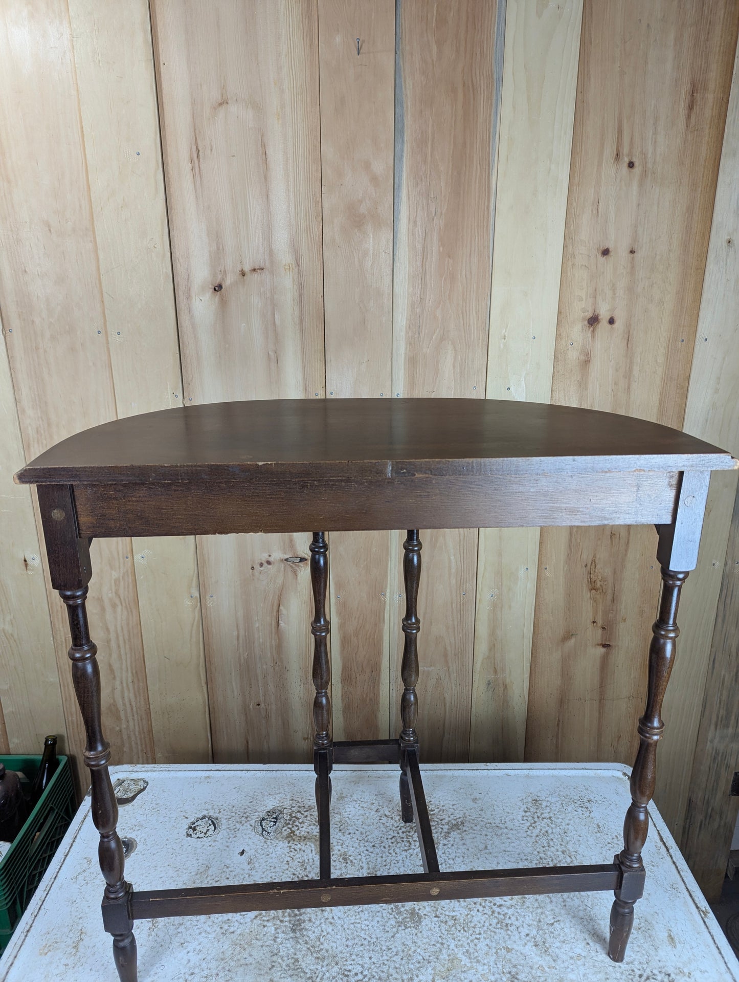 Antique Hilton Half Moon Side Table - view 5