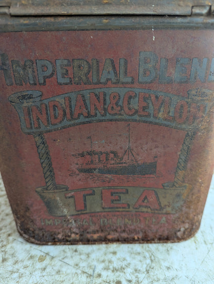 Antique Imperial Blend Indian and Ceylon Tea Tin - view 4
