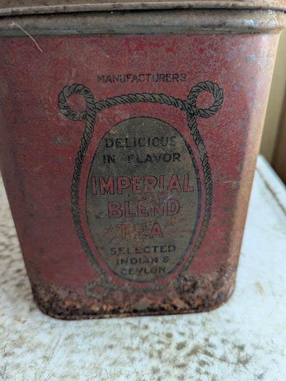 Antique Imperial Blend Indian and Ceylon Tea Tin - view 5