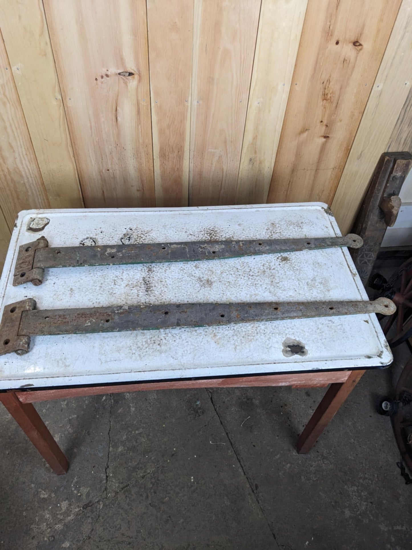 Antique Iron Hinges - view 4