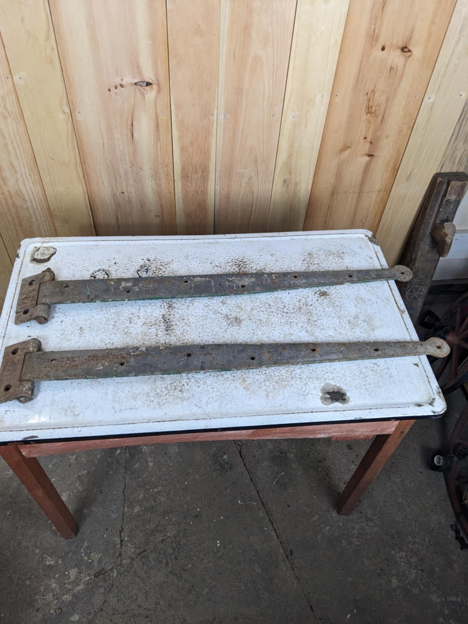 Antique Iron Hinges - view 4