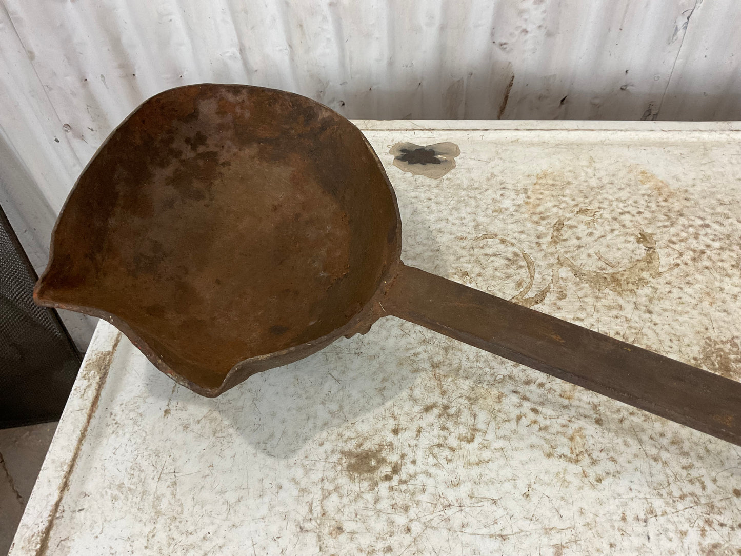 Antique Iron Smelting Ladle - view 3