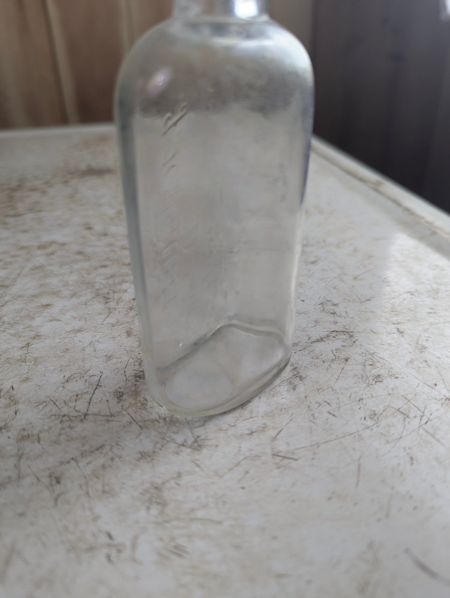 Antique J.H. Hallet Druggist Toronto Clear Manganese Glass Apothecary Medicine Bottle - view 2