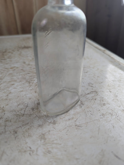 Antique J.H. Hallet Druggist Toronto Clear Manganese Glass Apothecary Medicine Bottle - view 2